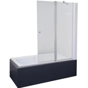 Merrica Over Bath Shower Screen Semi-Frameless 1037X1500 Chrome by null, a Shower Screens & Enclosures for sale on Style Sourcebook
