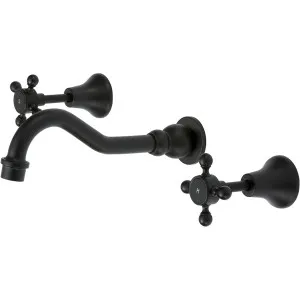 Lillian 3 Piece Bath Set Matte Black by null, a Bathroom Taps & Mixers for sale on Style Sourcebook