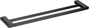 Jaya Towel Rail Double 600 Matte Black by null, a Towel Rails for sale on Style Sourcebook