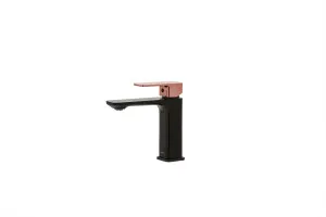 Elbrus Basin Mixer Black/Rose Gold by null, a Bathroom Taps & Mixers for sale on Style Sourcebook