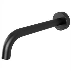Vivid Slimline Bath Outlet Curved 180 Matte Black by null, a Bathroom Taps & Mixers for sale on Style Sourcebook