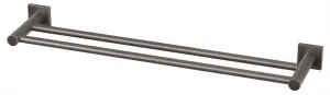 Radii Square Towel Rail Double 600 Gun Metal by null, a Towel Rails for sale on Style Sourcebook