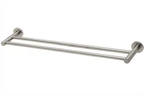 Radii Round Towel Rail Double 600 Brushed Nickel by null, a Towel Rails for sale on Style Sourcebook