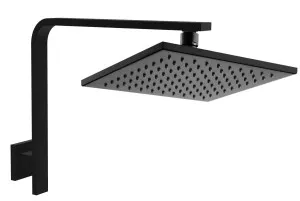 Suttor Overhead Wall Shower Upswept  Matte Black by null, a Shower Heads & Mixers for sale on Style Sourcebook