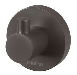 Radii Round Robe Hook Gun Metal by null, a Shelves & Hooks for sale on Style Sourcebook