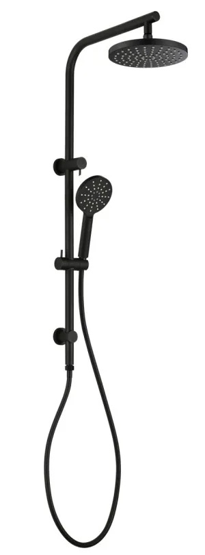 Lachlan Twin Shower Matte Black by null, a Shower Heads & Mixers for sale on Style Sourcebook