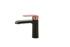 Jaya Basin Mixer Black/Rose Gold by null, a Bathroom Taps & Mixers for sale on Style Sourcebook