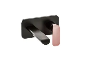 Jaya Wall Basin Set Straight 178 Black/Rose Gold by null, a Bathroom Taps & Mixers for sale on Style Sourcebook