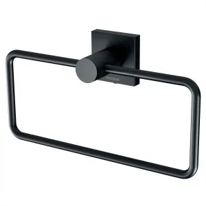 Radii Square Towel Ring Matte Black by null, a Towel Rails for sale on Style Sourcebook