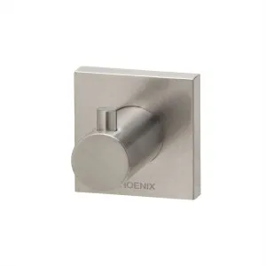 Radii Square Robe Hook Brushed Nickel by null, a Shelves & Hooks for sale on Style Sourcebook