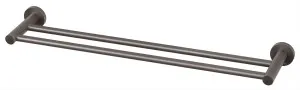 Radii Round Towel Rail Double 600 Gun Metal by null, a Towel Rails for sale on Style Sourcebook