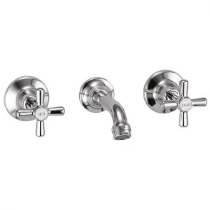 Goulburn 3 Piece Bath Set Chrome by null, a Bathroom Taps & Mixers for sale on Style Sourcebook