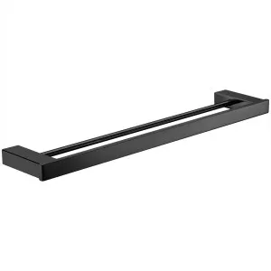 Suttor Towel Rail Double 750 Matte Black by null, a Towel Rails for sale on Style Sourcebook