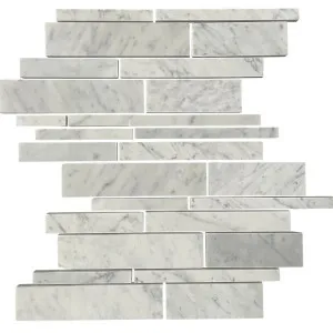 Grace White Carrara Natural Product Random Sticks Honed Mosaic (Pkt4) by null, a Mosaic Tiles for sale on Style Sourcebook