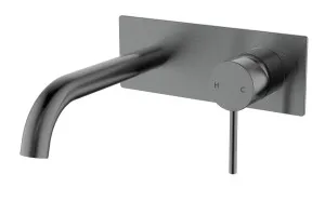 Hali Wall Basin Set Curved 189 Gun Metal by null, a Bathroom Taps & Mixers for sale on Style Sourcebook