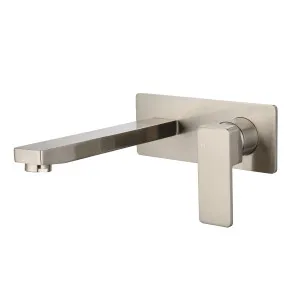 Ceram Wall Basin Set 195 Brushed Nickel by null, a Bathroom Taps & Mixers for sale on Style Sourcebook