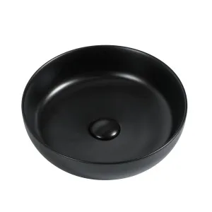 Bacino Vessel Basin NTH Ceramic 370x370 Matte Black by null, a Basins for sale on Style Sourcebook