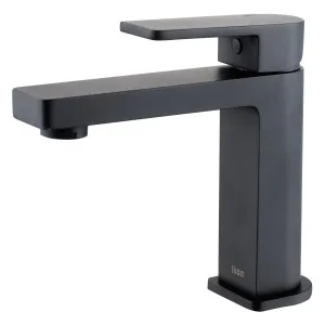 Flores Basin Mixer Matte Black by null, a Bathroom Taps & Mixers for sale on Style Sourcebook