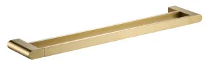 Flores Towel Rail Double 600 Brushed Gold by null, a Towel Rails for sale on Style Sourcebook