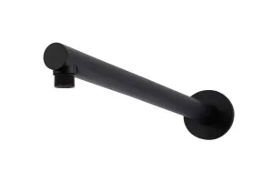 Round Wall Shower Arm 400 Black by null, a Shower Heads & Mixers for sale on Style Sourcebook