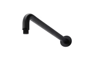 Round Wall Shower Curved Arm 400 Black by null, a Shower Heads & Mixers for sale on Style Sourcebook