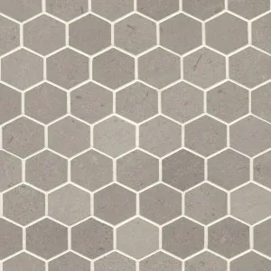 Causeway Cinder Dark Grey Marble Natural Product Hexagon Honed Mosaic by null, a Mosaic Tiles for sale on Style Sourcebook
