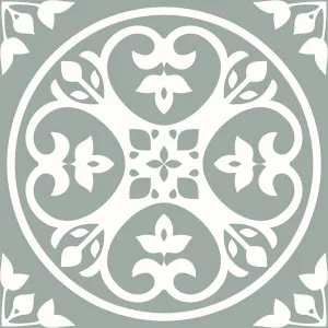 Flourish Vintage Green Textured Tile by null, a Patterned Tiles for sale on Style Sourcebook