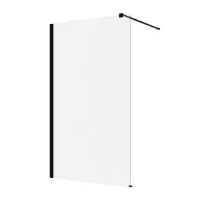 Suttor Single Entry Screen Frameless 860X2000 Black by null, a Shower Screens & Enclosures for sale on Style Sourcebook