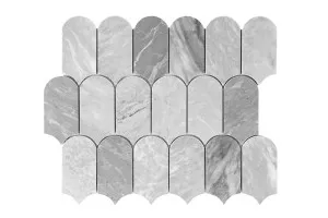 Rush Grey Carrara Natural Product Cascade Honed Mosaic by null, a Mosaic Tiles for sale on Style Sourcebook