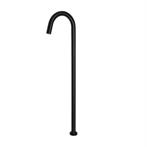 Round Floor Mounted Bath Mixer Curved Matte Black by null, a Bathroom Taps & Mixers for sale on Style Sourcebook