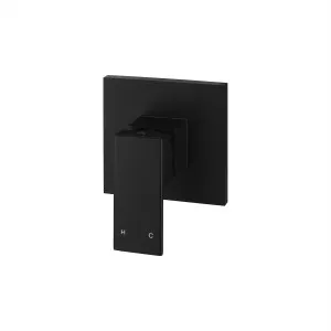 Square Wall/Shower Mixer Matte Black by null, a Shower Heads & Mixers for sale on Style Sourcebook