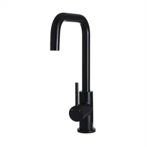 Round Sink Mixer Square Neck 229 Matte Black by null, a Kitchen Taps & Mixers for sale on Style Sourcebook