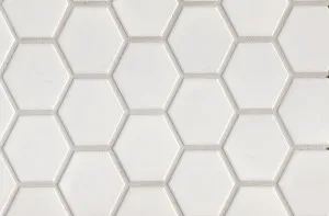Mono Hexagonal White Matt Mosaic Tile by null, a Mosaic Tiles for sale on Style Sourcebook