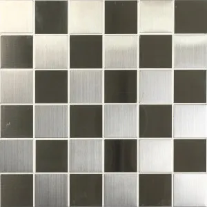Metal Silver Mosaic by null, a Brick Look Tiles for sale on Style Sourcebook
