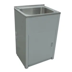 Arial Single Trough & Cab 1TH 557x453 Stainless Steel White by null, a Troughs & Sinks for sale on Style Sourcebook