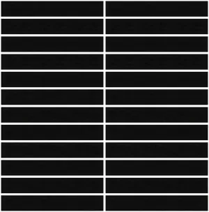 Mod Fingers Black Matt Mosaic Tile by null, a Mosaic Tiles for sale on Style Sourcebook