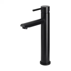 Round Vessel Basin Mixer Matte Black by null, a Bathroom Taps & Mixers for sale on Style Sourcebook