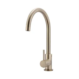 Round Sink Mixer Gooseneck 210 Champagne by null, a Laundry Taps for sale on Style Sourcebook