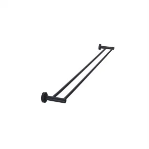 Round Towel Rail Double 900 Matte Black by null, a Towel Rails for sale on Style Sourcebook