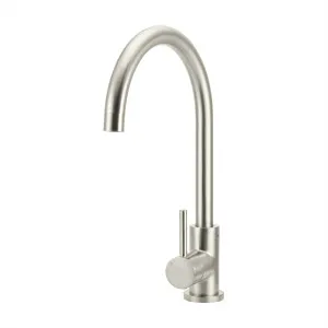 Round Sink Mixer Gooseneck 210 Brushed Nickel by null, a Laundry Taps for sale on Style Sourcebook