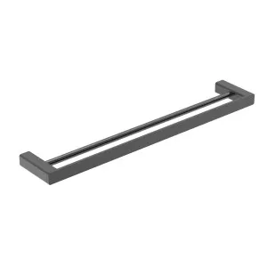 Platz Double Towel Rail 600 Gun Metal by null, a Towel Rails for sale on Style Sourcebook