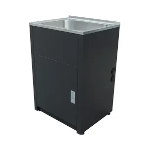 Misha Single Trough & Cab 1TH 610x510 Stainless Steel Matt Black by null, a Troughs & Sinks for sale on Style Sourcebook