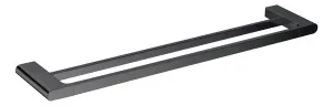 Lina Double Towel Rail 600 Matt Black by null, a Towel Rails for sale on Style Sourcebook