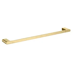 Lina Single Towel Rail 800  Brush Gold by null, a Towel Rails for sale on Style Sourcebook