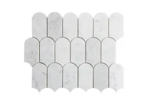 Rush Bianco Carrara Natural Product Cascade Honed Mosaic by null, a Mosaic Tiles for sale on Style Sourcebook