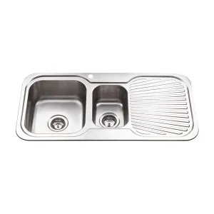 Arial 11/2 Left Sink 1th 980x480 Stainless Steel by null, a Kitchen Sinks for sale on Style Sourcebook