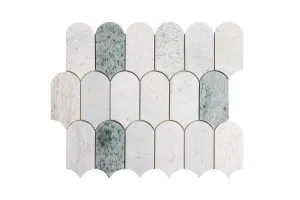 Rush Orient Green Marble Natural Product Cascade Honed Mosaic by null, a Mosaic Tiles for sale on Style Sourcebook