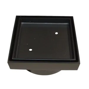 Roberts Tile Insert Matt Black 115x115x80mm by null, a Shower Grates & Drains for sale on Style Sourcebook