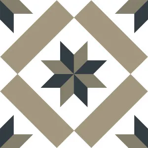 Majorca Victorian Star Taupe Matt Tile by null, a Moroccan Look Tiles for sale on Style Sourcebook