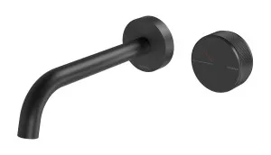 Axia Wall Basin Set Curved 180 Matte Black by null, a Bathroom Taps & Mixers for sale on Style Sourcebook